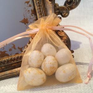 Peach Organza Gift Bags - persikofärgade organzapåsar