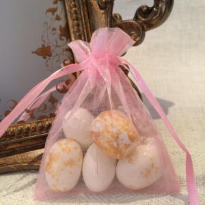 Baby Pink Organza Bags - ljusrosa organzapåsar