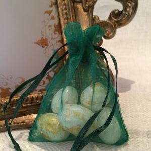 Hunter Organza Gift Bags - smaragdgröna organzapåsar