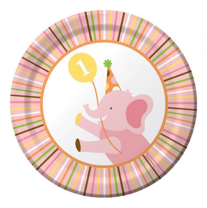 Sweet at One Birthday Girl Lunch Plates 17 cm