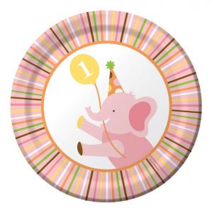 Sweet at One Birthday Girl Lunch Plates 17 cm