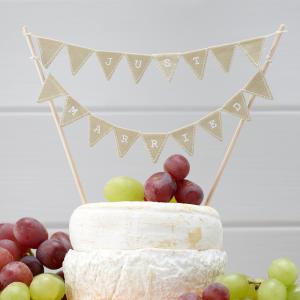 Just Married Cake Bunting - Vintage Affair