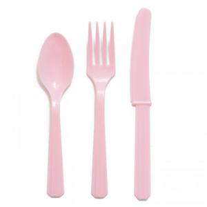 New Baby Pink Party Plastic Cutlery