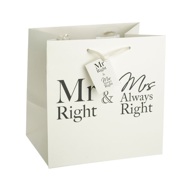 Gift Bag Mr Mrs Always Right Medium - presentpåse