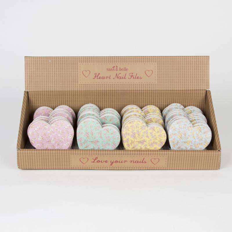 Grace Floral Heart Shaped Nail File - Box