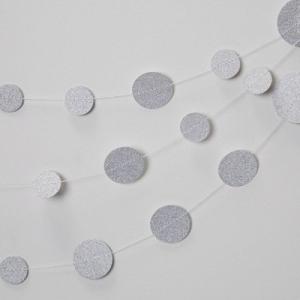Silver Glitter Circle Garland - Pastel Perfection