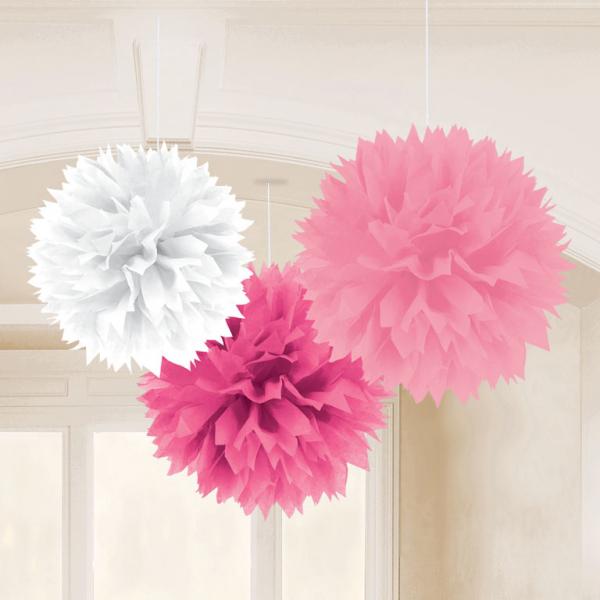 Multy Pink Fluffy Tissue Decorations