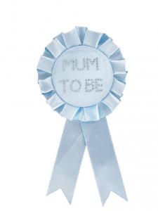 Baby Blue Mum to Be Rosette