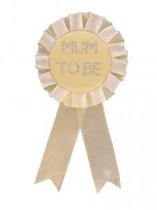 Yellow Mum to Be Rosette
