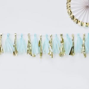 Blue And Gold Tassel Garland - Oh Baby!