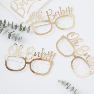 Gold Foiled Oh Baby! Fun Glasses - Oh Baby!