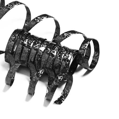 Metallic Serpentine Streamers Black - svarta metallicserpentiner