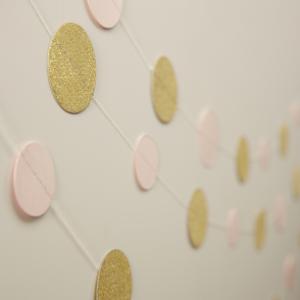 Pink & Gold Circle Garland - Pastel Perfection