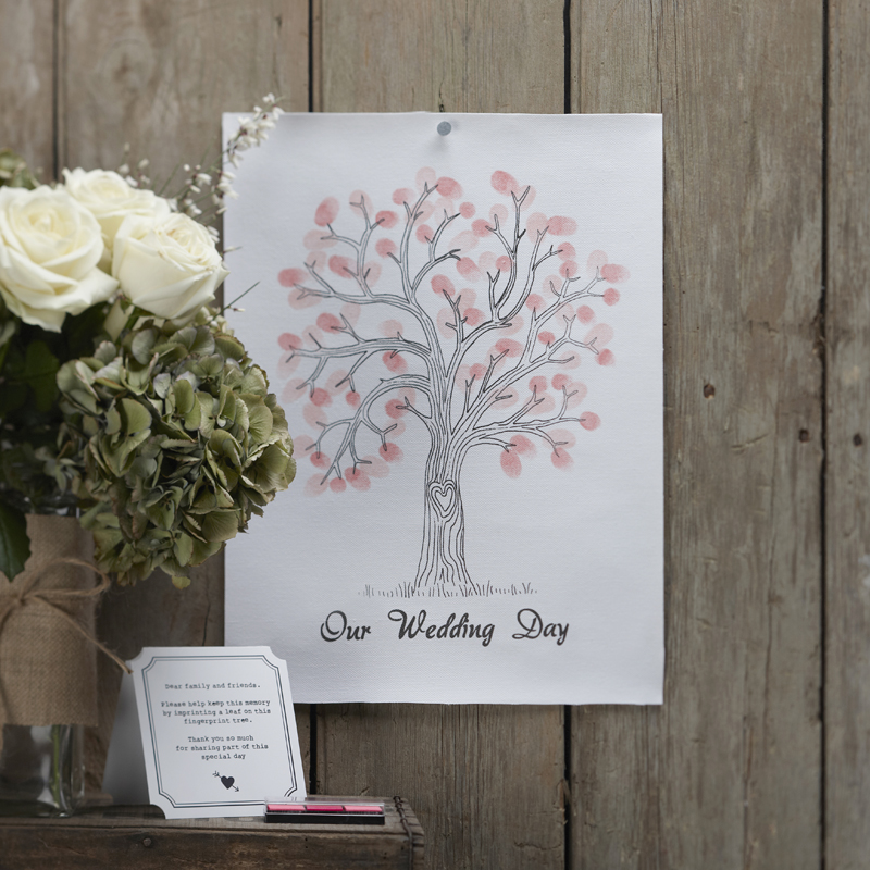 Pink Finger Print Tree - Vintage Affair