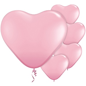 Pearl Pink Mini Heart Balloons