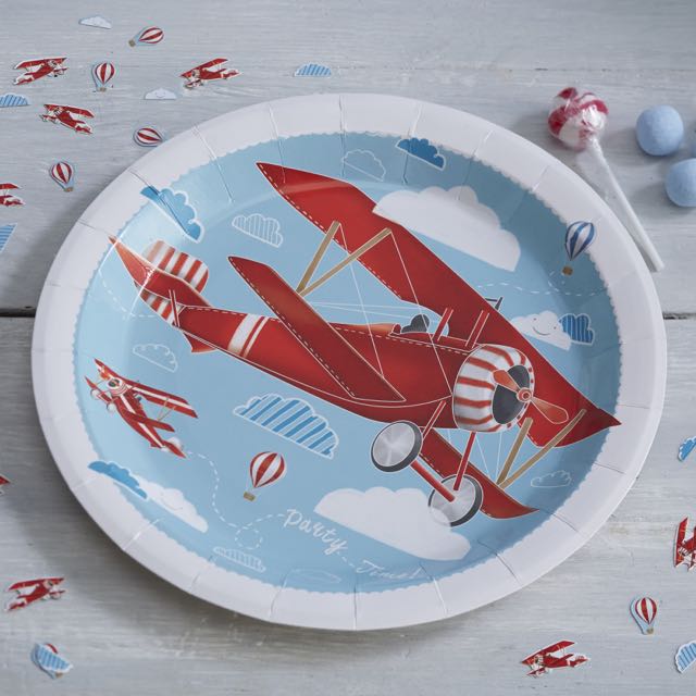 Plane Paper Plates - Flying High