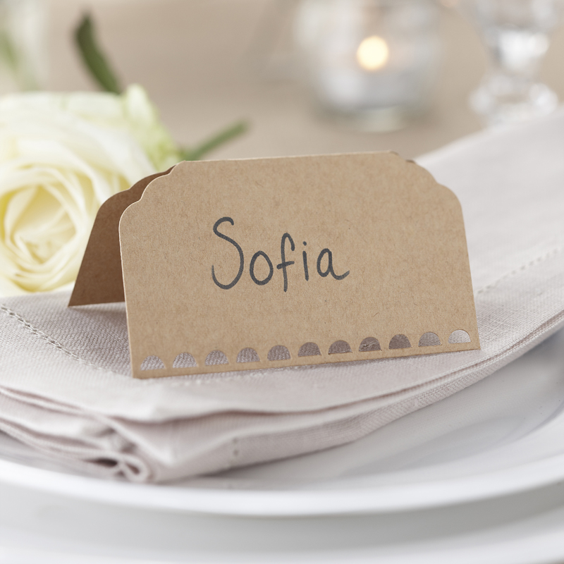 Place Cards Plain Kraft - Vintage Affair