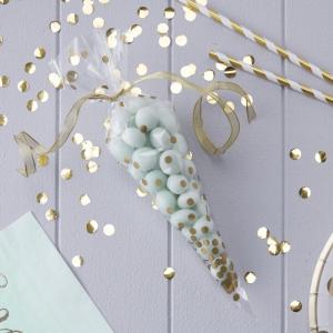 Clear Gold Cone Party Bags - Pick & Mix