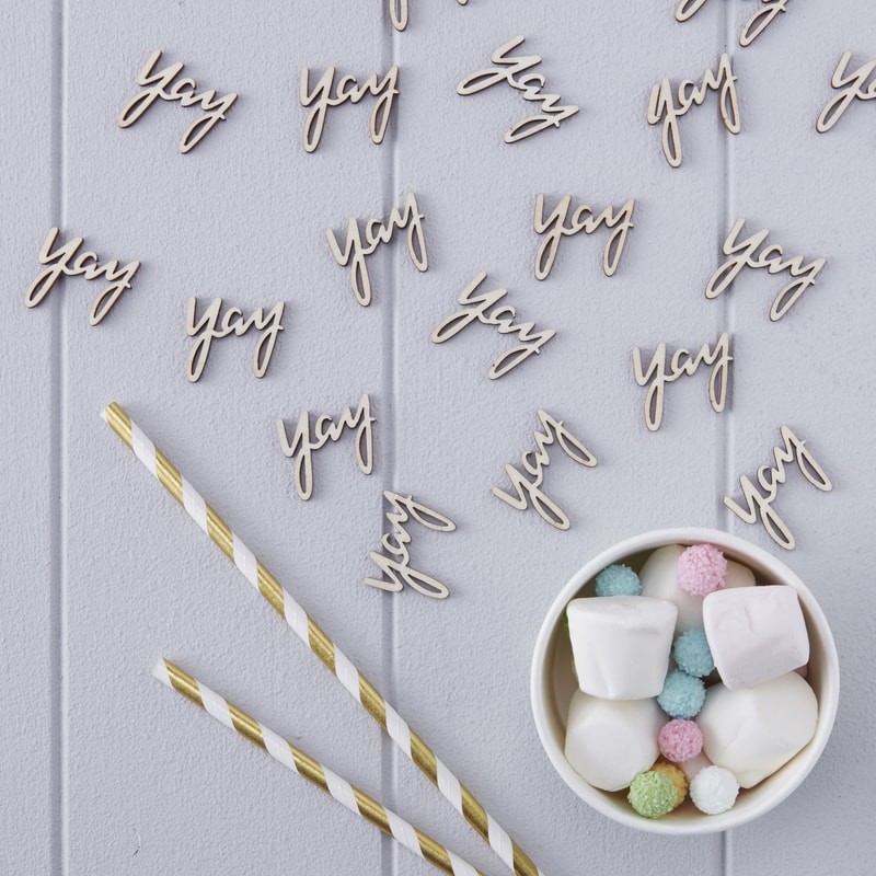 Wooden Yay Table Confetti - Pick & Mix