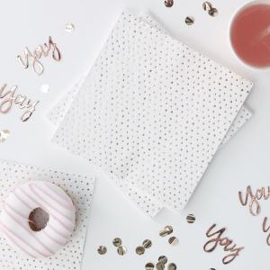 Spotty Rose Gold Foiled Napkins - Pick & Mix