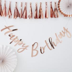 Rose Gold Happy Birthday Bunting - Pick & Mix