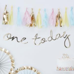 Gold One Today Bunting - Pick & Mix Pastel