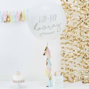 Large Hip Hip Hooray Balloons Kit - Pick & Mix Pastel