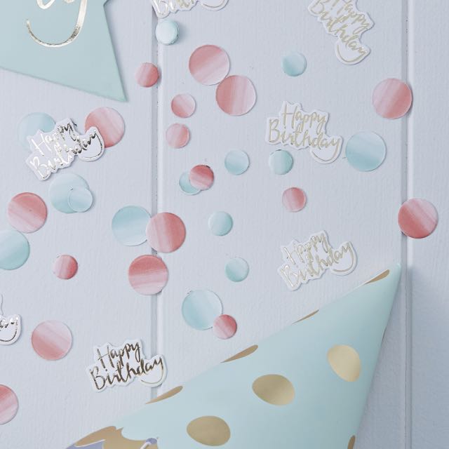 Happy Birthday Foiled & Ombre Table Confetti - Pick & Mix