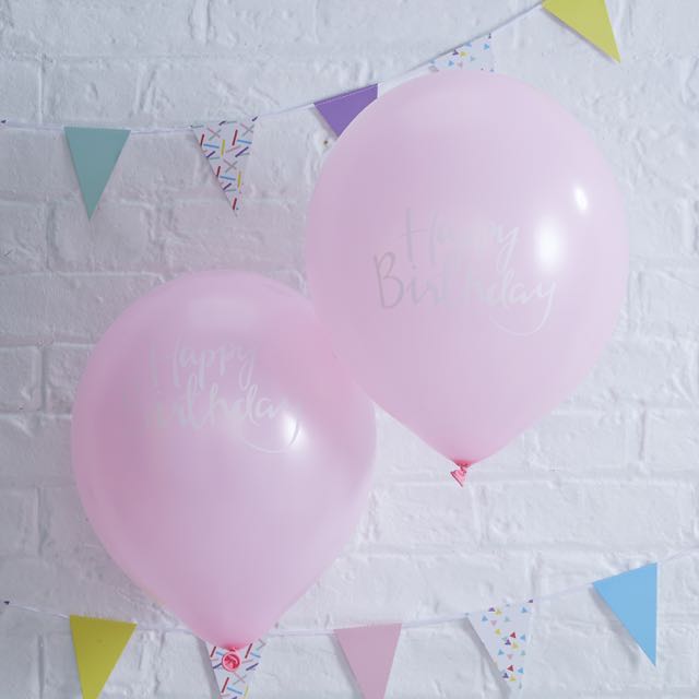 Happy Birthday Pink Balloons - Pick & Mix