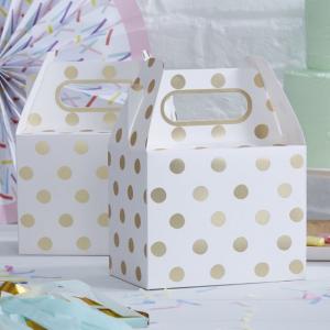 Gold Foiled Polka Dot Party Boxes - Pick & Mix