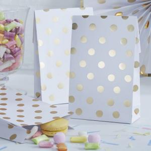 Gold Foiled Polka Dot Party Bags - Pick & Mix