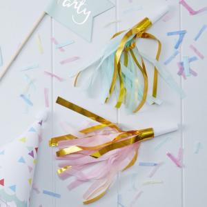 Gold Foil & Pastel Party Horns - Pick & Mix