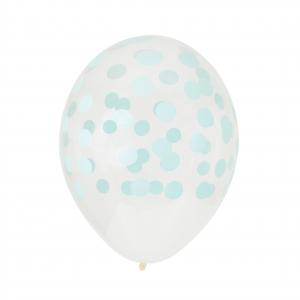 Aqua Printed Confetti Balloons