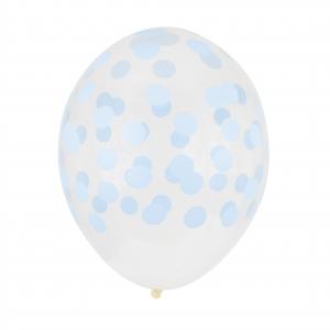 Light Blue Printed Confetti Balloons