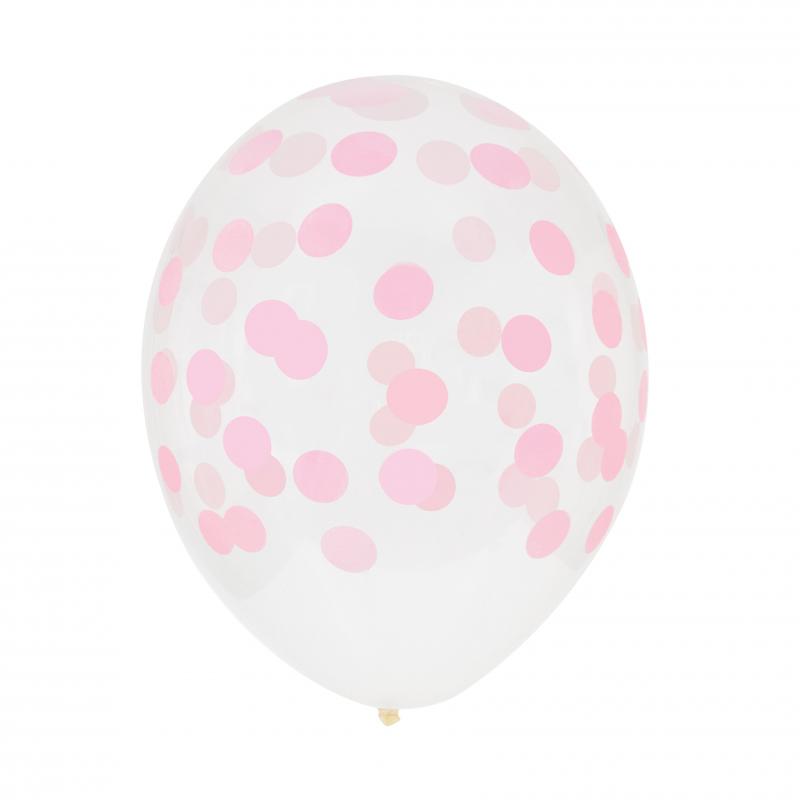 Pink Printed Confetti Balloons