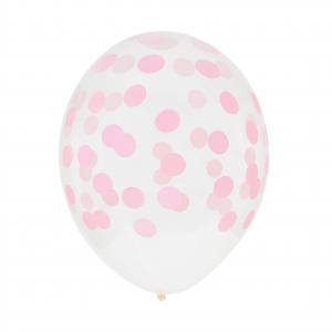 Pink Printed Confetti Balloons