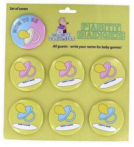 Baby Shower Badge Set