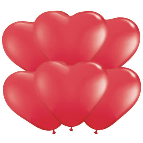 Ruby Red Mini Heart Balloons