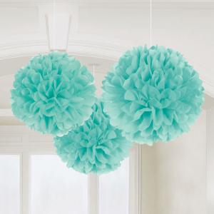 Robin Egg Blue Fluffy Tissue Paper Decorations