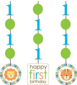 Sweet at One Birthday Boy Hanging Cutouts