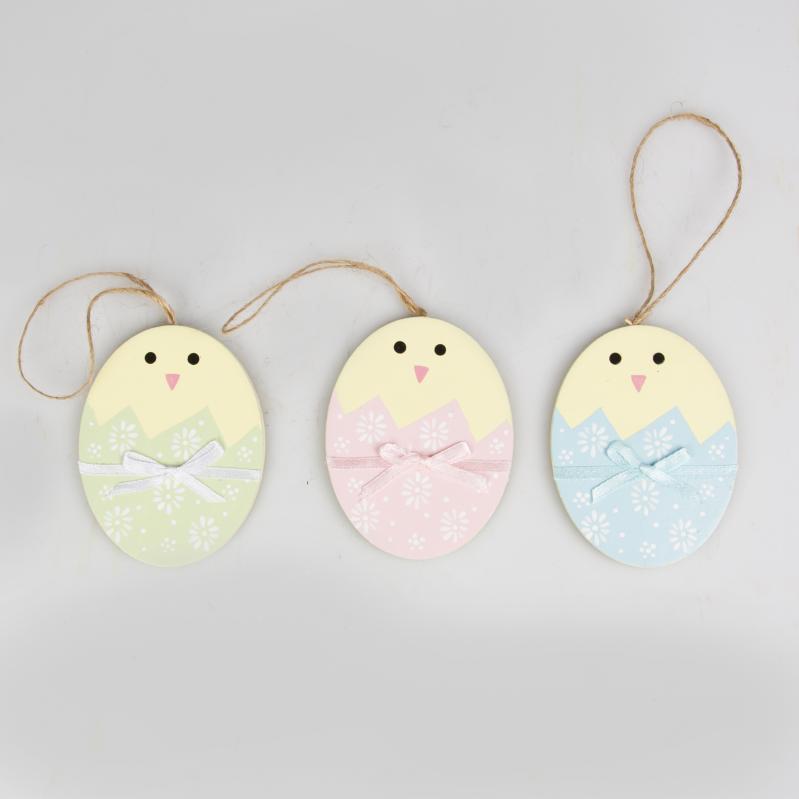 Pastel Easter Egg with Bow Hanging Decorations