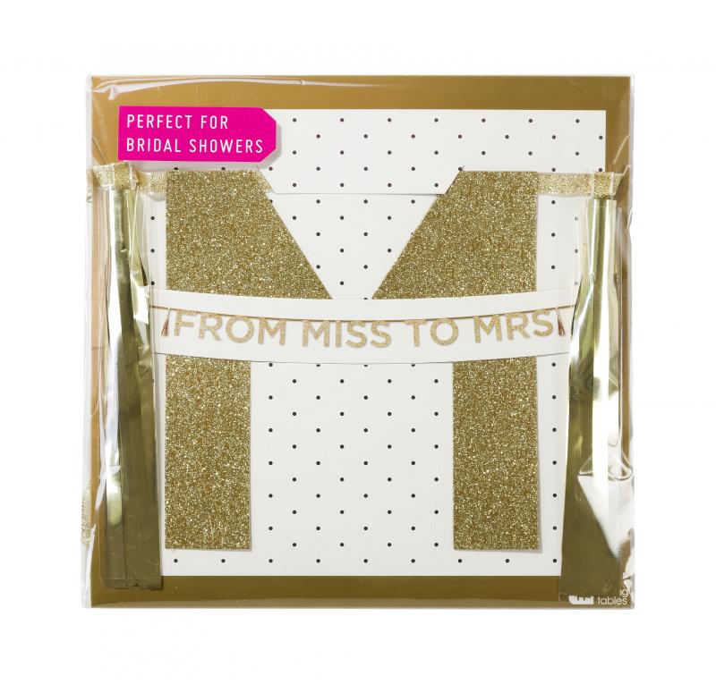 Say It With Glitter "From Miss To Mrs" Banner