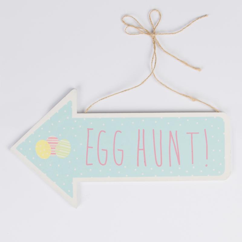 Pastel Easter Egg Hunt Arrow Sign