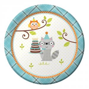Happi Woodland Boy Lunch Plates 17 cm