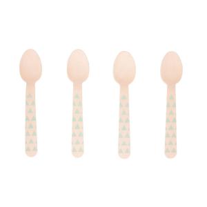Wooden Spoons - Aqua Triangles