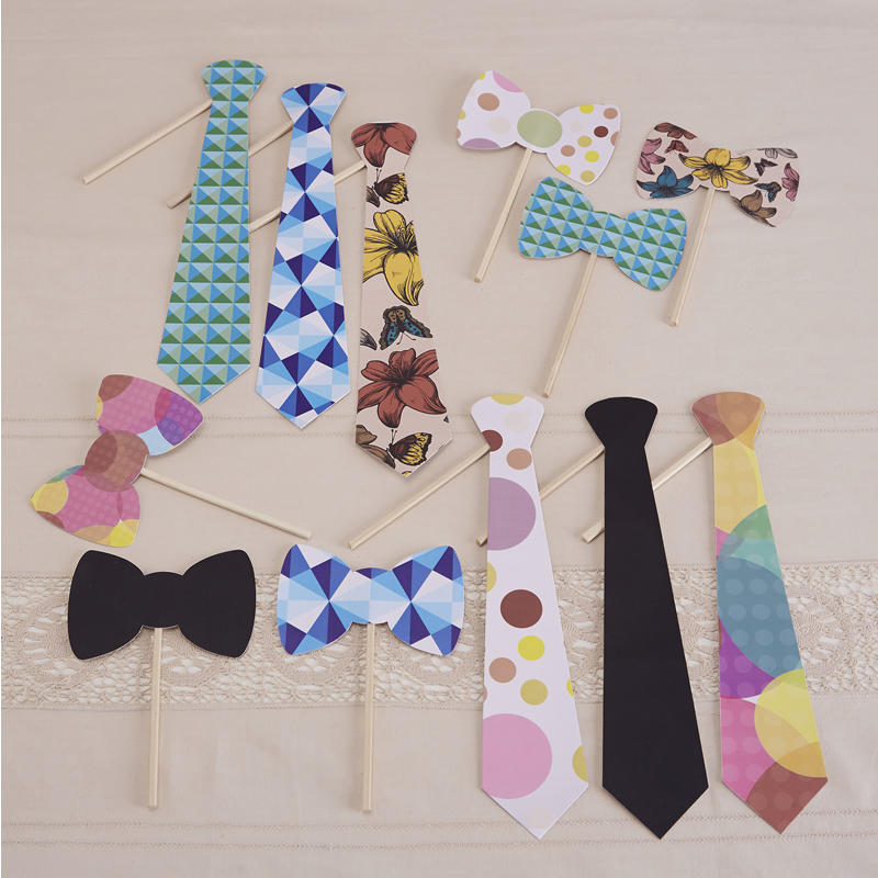 Ties & Bowties Photo Booth Party Props - Vintage Affair