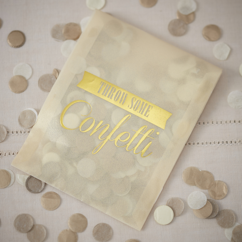 Tissue Confetti Envelopes Gold - Vintage Affair