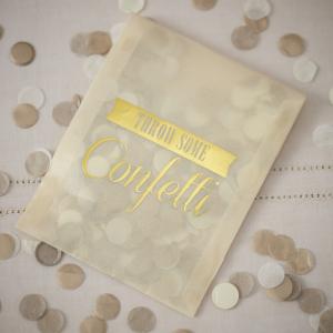 Tissue Confetti Envelopes Gold - Vintage Affair