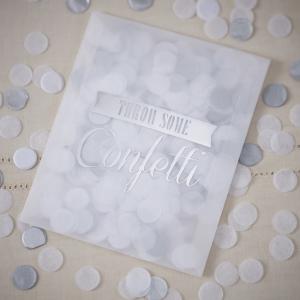 Tissue Confetti Envelopes Silver - Vintage Affair