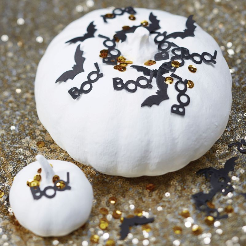 Black & Gold Halloween Table Confetti - Trick Or Treat